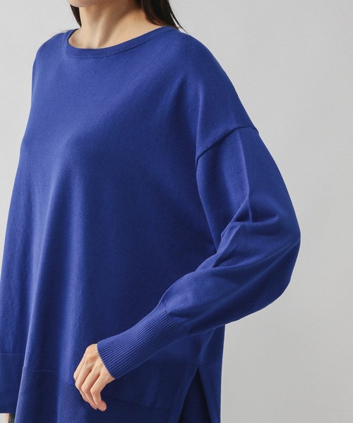 ドライタッチボートドルマンプルオーバー/499698（ニット