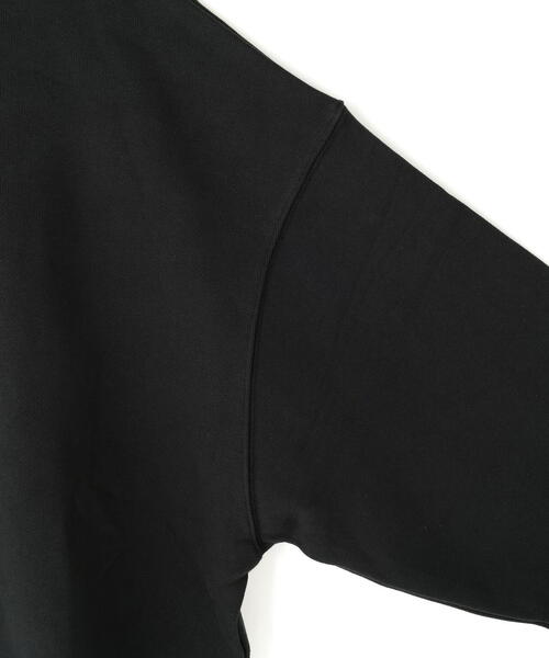 WHITELAND（ホワイトランド）の「WHITELAND/ホワイトランド/OVER SIZE CREW SWEAT（スウェット・メンズ・ブラック/アイボリー・F）」の7枚目の写真