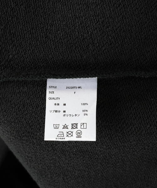 WHITELAND（ホワイトランド）の「WHITELAND/ホワイトランド/OVER SIZE CREW SWEAT（スウェット・メンズ・ブラック/アイボリー・F）」の12枚目の写真