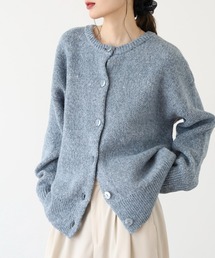 2Way起毛クルーネックカーディガン