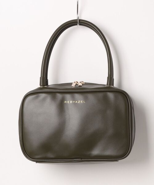 REDYAZEL（レディアゼル）の「スクエアボストンバック（ショルダーバッグ・レディース・キャメル/カーキ/ブラウン系その他/ブラック・FREE）」の4枚目の写真