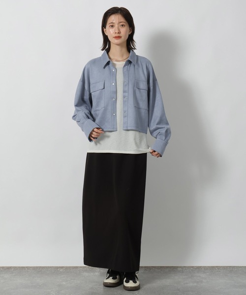 LAKOLE(ラコレ)の「スエードポンチシャツ / 599409(シャツ/ブラウス・レディース・モカ/チャコール/ブルー・MEDIUM/LARGE)」の13枚目の写真