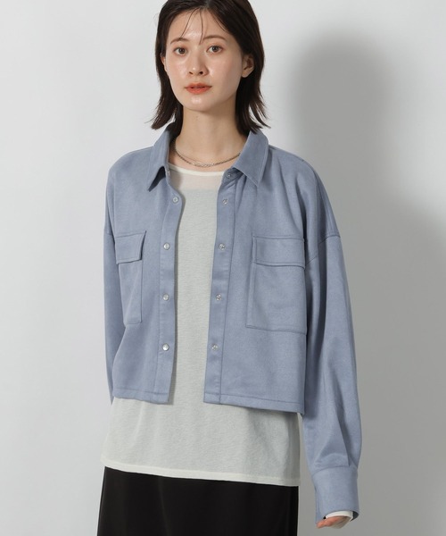 LAKOLE(ラコレ)の「スエードポンチシャツ / 599409(シャツ/ブラウス・レディース・モカ/チャコール/ブルー・MEDIUM/LARGE)」の16枚目の写真