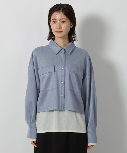 LAKOLE(ラコレ)の「スエードポンチシャツ / 599409(シャツ/ブラウス・レディース・モカ/チャコール/ブルー・MEDIUM/LARGE)」の19枚目の写真