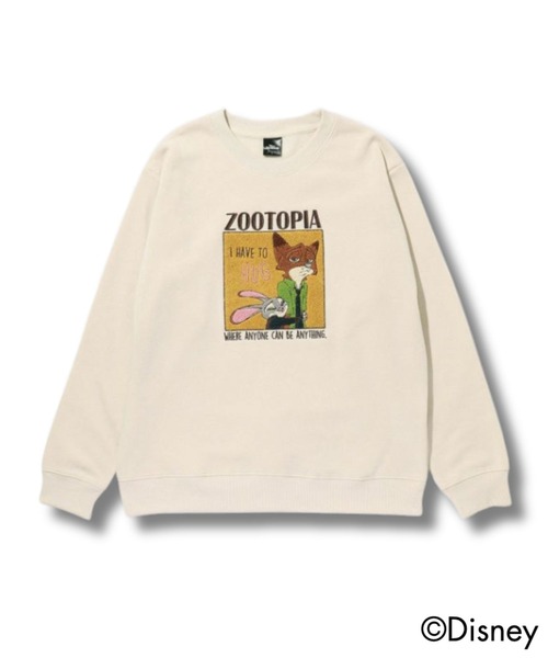Disney ズートピア ニック＆ジュディ裏起毛トレーナー（スウェット