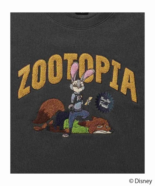 Disney ズートピア ニック＆ジュディ裏起毛トレーナー（スウェット