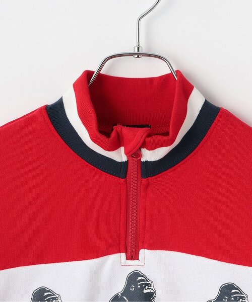 XLARGE KIDS（エクストララージキッズ）の「カラーブロックハーフジップトレーナー（スウェット・キッズ・イエロー/レッド・120cm/140cm/130cm/90cm/100cm/110cm）」の4枚目の写真