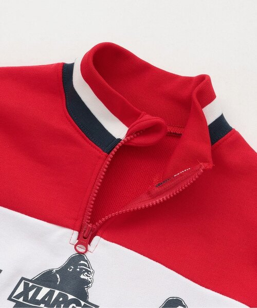 XLARGE KIDS（エクストララージキッズ）の「カラーブロックハーフジップトレーナー（スウェット・キッズ・イエロー/レッド・120cm/140cm/130cm/90cm/100cm/110cm）」の7枚目の写真