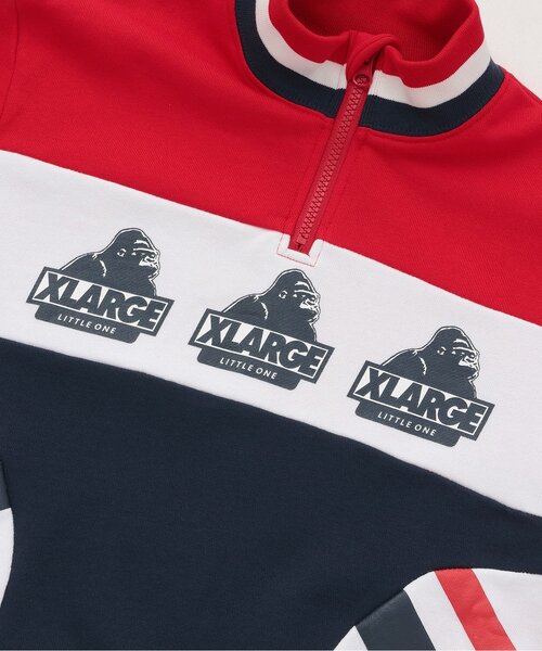 XLARGE KIDS（エクストララージキッズ）の「カラーブロックハーフジップトレーナー（スウェット・キッズ・イエロー/レッド・120cm/140cm/130cm/90cm/100cm/110cm）」の8枚目の写真