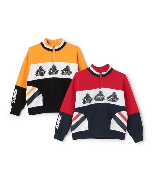 XLARGE KIDS（エクストララージキッズ）の「カラーブロックハーフジップトレーナー（スウェット・キッズ・イエロー/レッド・120cm/140cm/130cm/90cm/100cm/110cm）」の11枚目の写真