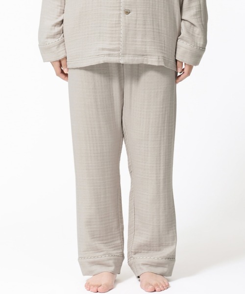 TENTIAL(テンシャル)の「BAKUNE パジャマ ガーゼ ロングパンツ(ルームウェア/パジャマ・メンズ・ダークグレー/ベージュ/ネイビー・X-SMALL/SMALL/MEDIUM/LARGE/X-LARGE)」の1枚目の写真