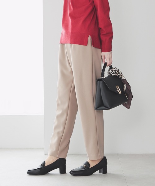 GLACIER lusso（グラシアルッソ）の「【Ｗａｒｍパンツ】ウォームテーパードパンツ（スラックス・レディース・ダークブルー/ベージュ/アイボリー/ブラック・L/S/LL/M）」の19枚目の写真