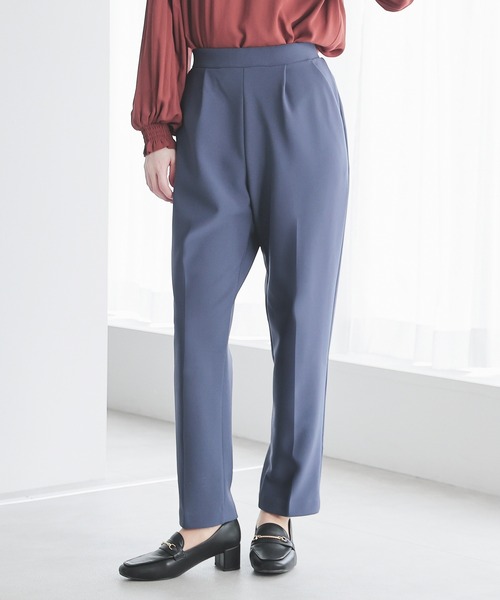 GLACIER lusso（グラシアルッソ）の「【Ｗａｒｍパンツ】ウォームテーパードパンツ（スラックス・レディース・ダークブルー/ベージュ/アイボリー/ブラック・L/S/LL/M）」の15枚目の写真