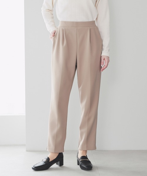 GLACIER lusso（グラシアルッソ）の「【Ｗａｒｍパンツ】ウォームテーパードパンツ（スラックス・レディース・ダークブルー/ベージュ/アイボリー/ブラック・L/S/LL/M）」の20枚目の写真