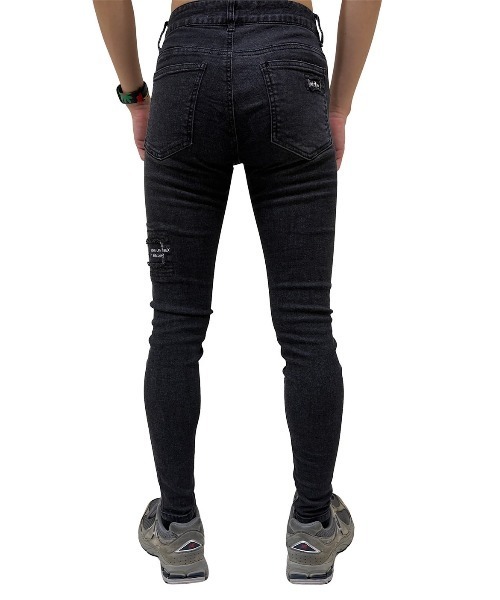 セール】COOK JEANS メッセージプリント 切替 デニムパンツ（デニム