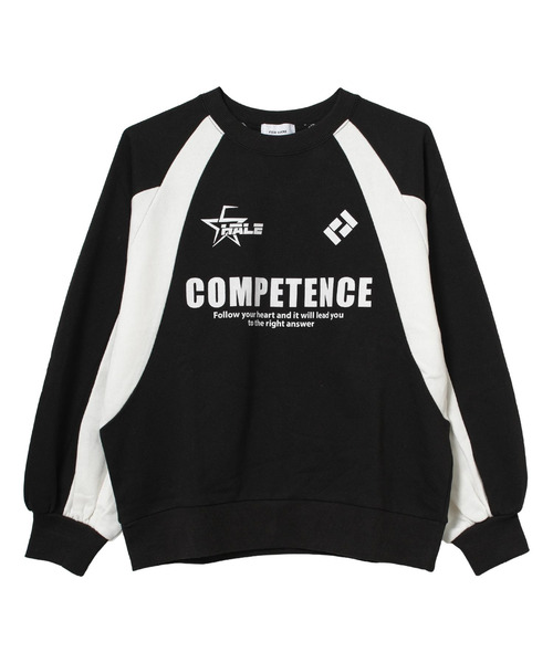 RiCO SUCRE（リコシュクレ）の「【裏毛】袖切替ラグラン配色トレーナー（スウェット・キッズ・ブラック/サックスブルー/杢グレー・140/160/150）」の12枚目の写真