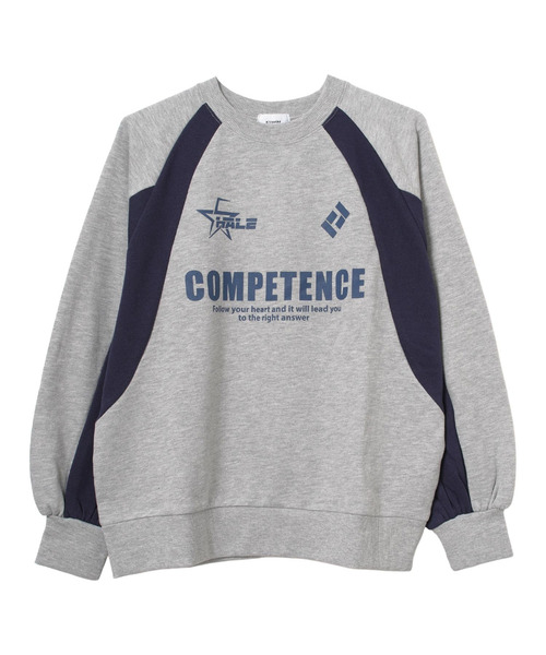 RiCO SUCRE（リコシュクレ）の「【裏毛】袖切替ラグラン配色トレーナー（スウェット・キッズ・ブラック/サックスブルー/杢グレー・140/160/150）」の13枚目の写真