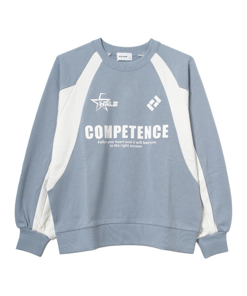 RiCO SUCRE（リコシュクレ）の「【裏毛】袖切替ラグラン配色トレーナー（スウェット・キッズ・ブラック/サックスブルー/杢グレー・140/160/150）」の14枚目の写真