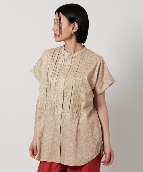 A DAY IN THE LIFE UNITED ARROWS(アデイインザライフユナイテッドアローズ)の「コットン ピンタックレース ブラウス <A DAY IN THE LIFE>(シャツ/ブラウス・レディース・その他1/オレンジ・FREE)」の2枚目の写真