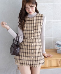 clear | ツイードチュニック＆ショートパンツセット[大人 フェミニン 上品]≪AW新作≫(チュニック)