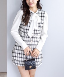 clear | ツイードチュニック＆ショートパンツセット[大人 フェミニン 上品]≪AW新作≫(チュニック)