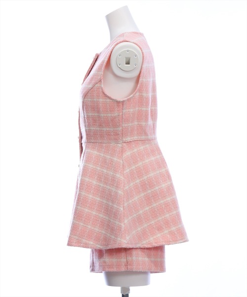 clear（クリア）の「ツイードチュニック＆ショートパンツセット[大人 フェミニン 上品]（チュニック・レディース・オフホワイト/ベージュ/ピンク・S/M）」の10枚目の写真