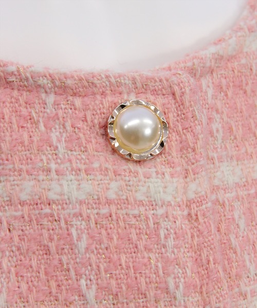 clear（クリア）の「ツイードチュニック＆ショートパンツセット[大人 フェミニン 上品]（チュニック・レディース・オフホワイト/ベージュ/ピンク・S/M）」の8枚目の写真