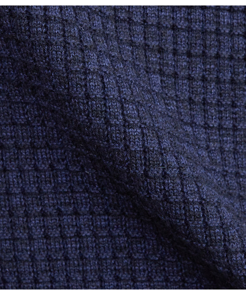 MEN'S MELROSE（メンズメルローズ）の「タックリブスタンドZIP / ドライバーズニット（カーディガン/ボレロ・メンズ・グレー/ネイビー・2/4/3）」の18枚目の写真