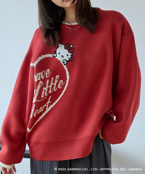 sanrio(サンリオ)の「【Sanrio characters/サンリオキャラクターズ】別注 アソートデザイン オーバーサイズ ニットプルオーバー(ニット/セーター・レディース・アイボリー/アイボリー系/ブラック系/スミクロ/レッド・L/M)」の15枚目の写真
