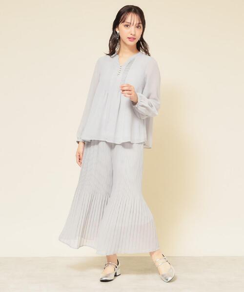 Sunauna(スーナウーナ)の「【大人気/セットアップ可】プリーツパンツ(その他パンツ・レディース・ネイビー/グレー・36/38/40)」の6枚目の写真