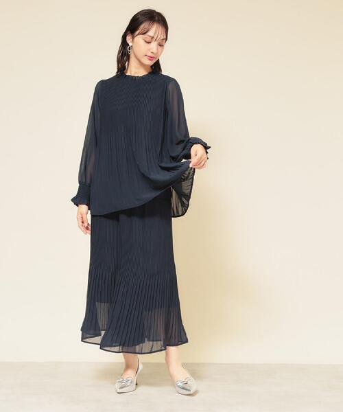Sunauna(スーナウーナ)の「【大人気/セットアップ可】プリーツパンツ(その他パンツ・レディース・ネイビー/グレー・36/38/40)」の8枚目の写真