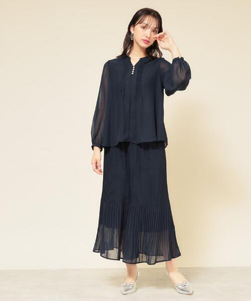 Sunauna(スーナウーナ)の「【大人気/セットアップ可】プリーツパンツ(その他パンツ・レディース・ネイビー/グレー・36/38/40)」の9枚目の写真