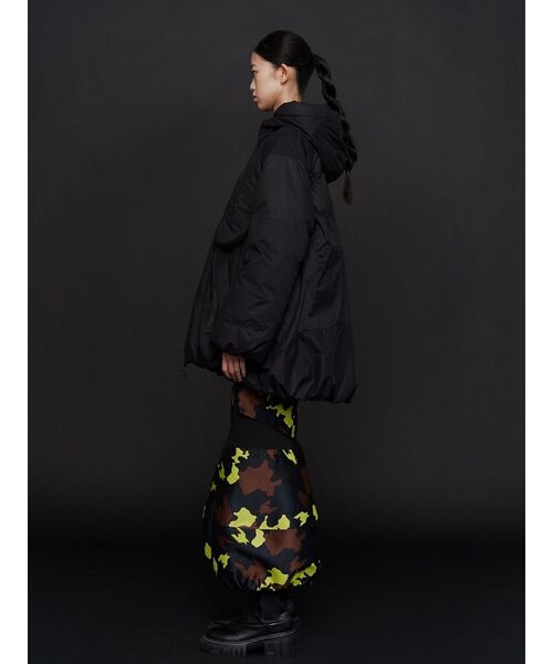 UN3D ブラックダウンジャケット 36 UN3D. - GATHER MDL DOWN JK / ギャザーミドルダウンジャケット