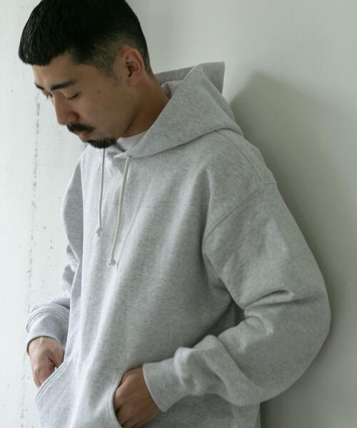 URBAN RESEARCH DOORS（アーバンリサーチドアーズ）の「裏起毛プルオーバーフーディー（パーカー・メンズ・チャコールグレー/グレー系その他・LARGE/MEDIUM）」の14枚目の写真