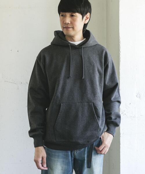 URBAN RESEARCH DOORS（アーバンリサーチドアーズ）の「裏起毛プルオーバーフーディー（パーカー・メンズ・チャコールグレー/グレー系その他・LARGE/MEDIUM）」の14枚目の写真