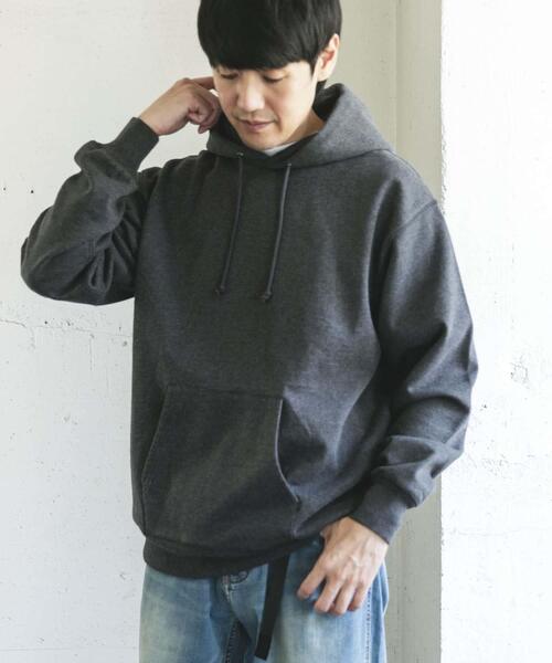URBAN RESEARCH DOORS（アーバンリサーチドアーズ）の「裏起毛プルオーバーフーディー（パーカー・メンズ・チャコールグレー/グレー系その他・LARGE/MEDIUM）」の13枚目の写真
