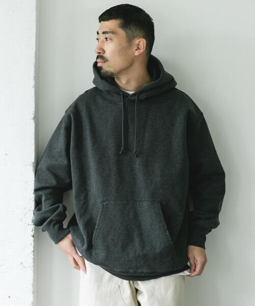 URBAN RESEARCH DOORS（アーバンリサーチドアーズ）の「裏起毛プルオーバーフーディー（パーカー・メンズ・チャコールグレー/グレー系その他・LARGE/MEDIUM）」の5枚目の写真