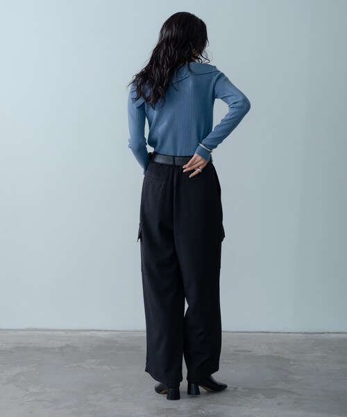 GALLEST(ギャレスト)の「メランジツイルカーゴパンツ(その他パンツ・レディース・グレー/ブラック・36/38/40)」の7枚目の写真