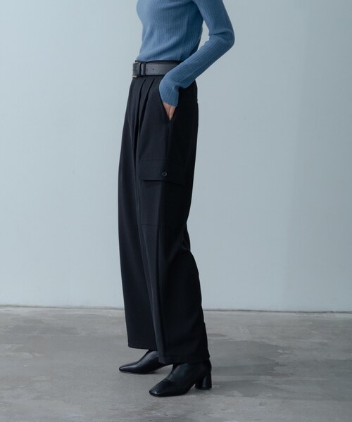 GALLEST(ギャレスト)の「メランジツイルカーゴパンツ(その他パンツ・レディース・グレー/ブラック・36/38/40)」の9枚目の写真