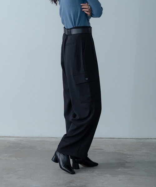 GALLEST(ギャレスト)の「メランジツイルカーゴパンツ(その他パンツ・レディース・グレー/ブラック・36/38/40)」の10枚目の写真