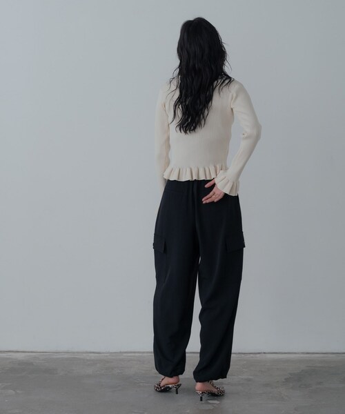 GALLEST(ギャレスト)の「メランジツイルカーゴパンツ(その他パンツ・レディース・グレー/ブラック・36/38/40)」の13枚目の写真