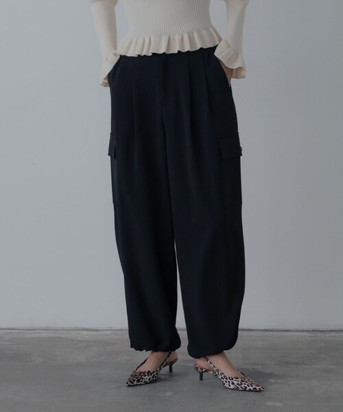 GALLEST(ギャレスト)の「メランジツイルカーゴパンツ(その他パンツ・レディース・グレー/ブラック・36/38/40)」の14枚目の写真