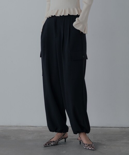 GALLEST(ギャレスト)の「メランジツイルカーゴパンツ(その他パンツ・レディース・グレー/ブラック・36/38/40)」の15枚目の写真