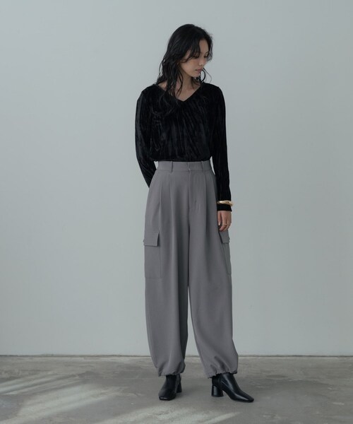 GALLEST(ギャレスト)の「メランジツイルカーゴパンツ(その他パンツ・レディース・グレー/ブラック・36/38/40)」の19枚目の写真