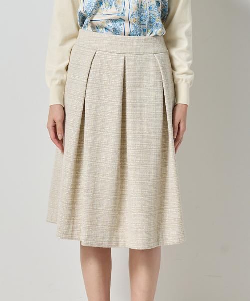 NARACAMICIE（ナラカミーチェ）の「【NARACAMICIE】ツィードタックフレアスカート（スカート・レディース・ブラック/イエロー・M/XL）」の4枚目の写真