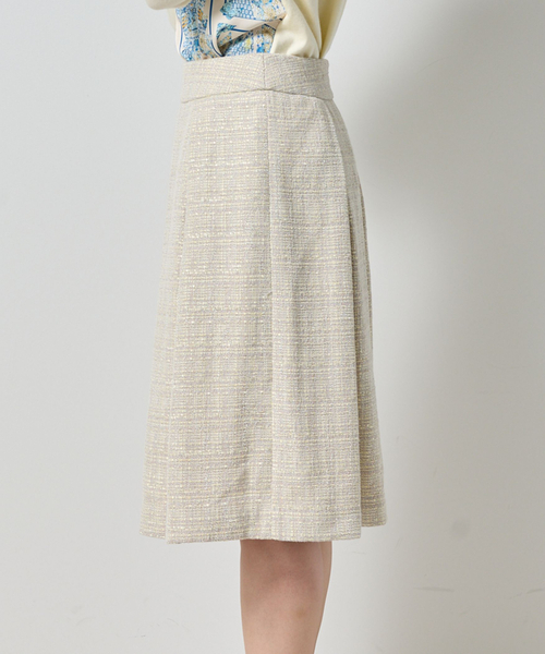 NARACAMICIE（ナラカミーチェ）の「【NARACAMICIE】ツィードタックフレアスカート（スカート・レディース・ブラック/イエロー・M/XL）」の5枚目の写真