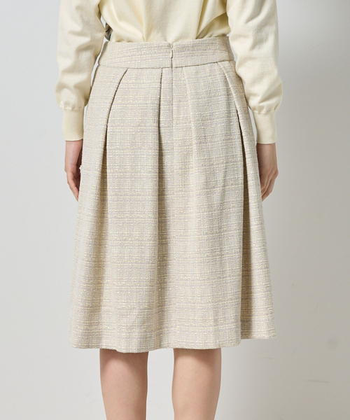 NARACAMICIE（ナラカミーチェ）の「【NARACAMICIE】ツィードタックフレアスカート（スカート・レディース・ブラック/イエロー・M/XL）」の6枚目の写真
