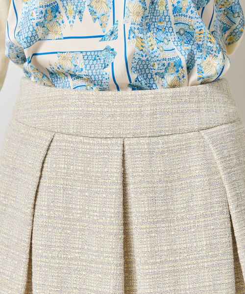 NARACAMICIE（ナラカミーチェ）の「【NARACAMICIE】ツィードタックフレアスカート（スカート・レディース・ブラック/イエロー・M/XL）」の7枚目の写真