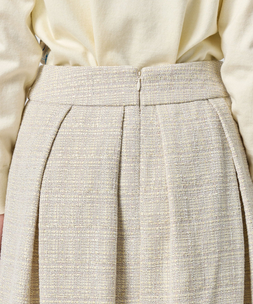 NARACAMICIE（ナラカミーチェ）の「【NARACAMICIE】ツィードタックフレアスカート（スカート・レディース・ブラック/イエロー・M/XL）」の8枚目の写真