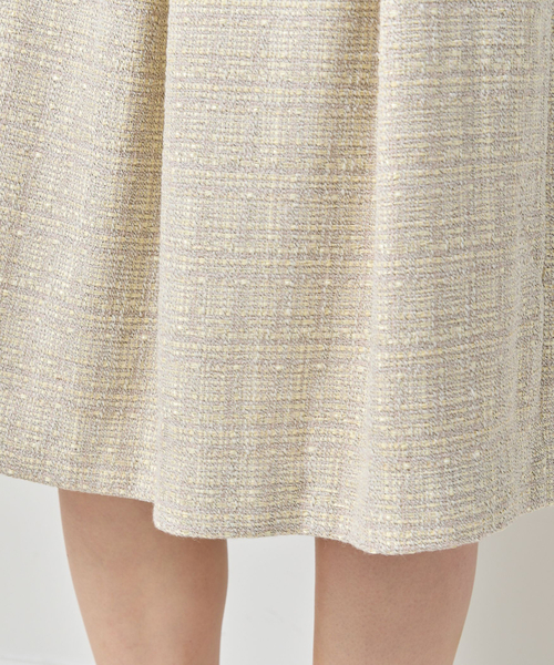 NARACAMICIE（ナラカミーチェ）の「【NARACAMICIE】ツィードタックフレアスカート（スカート・レディース・ブラック/イエロー・M/XL）」の10枚目の写真